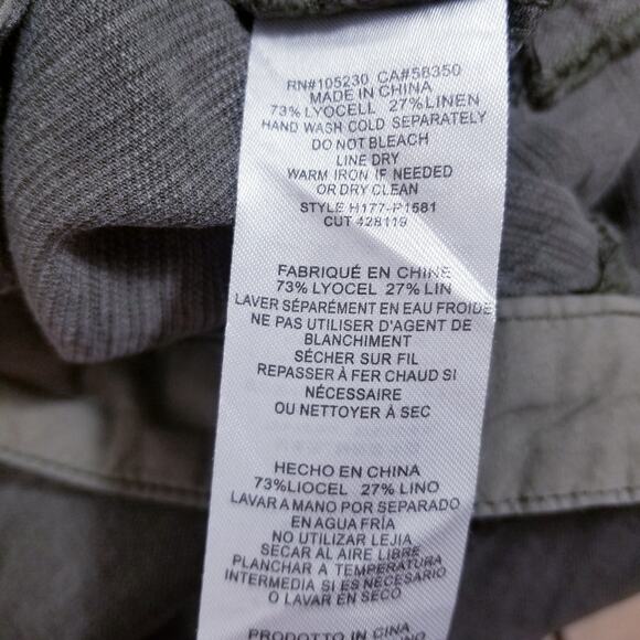 Joie Women Yvonette Crop Pants Studded Raw Hem High Rise - Picture 10 of 11